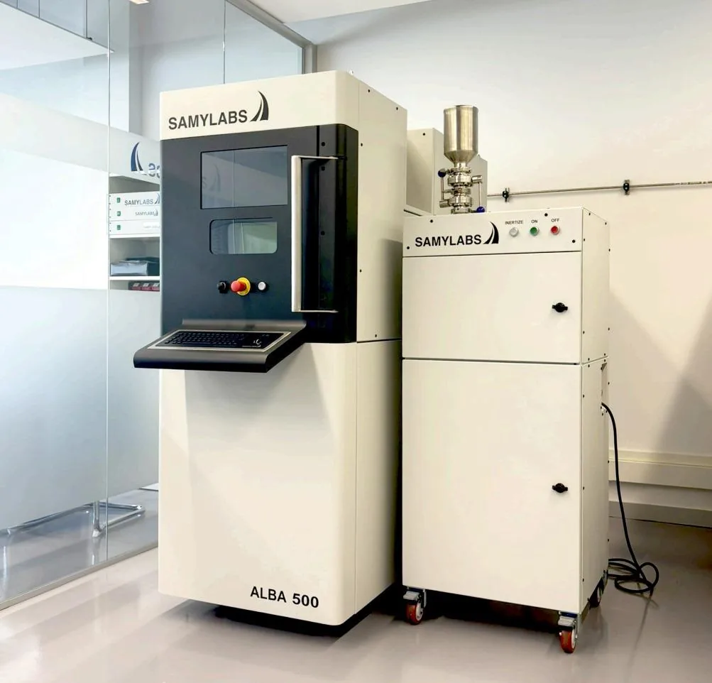 ALBA 500 y cribadora Garbi instaladas en la sala de Samylabs