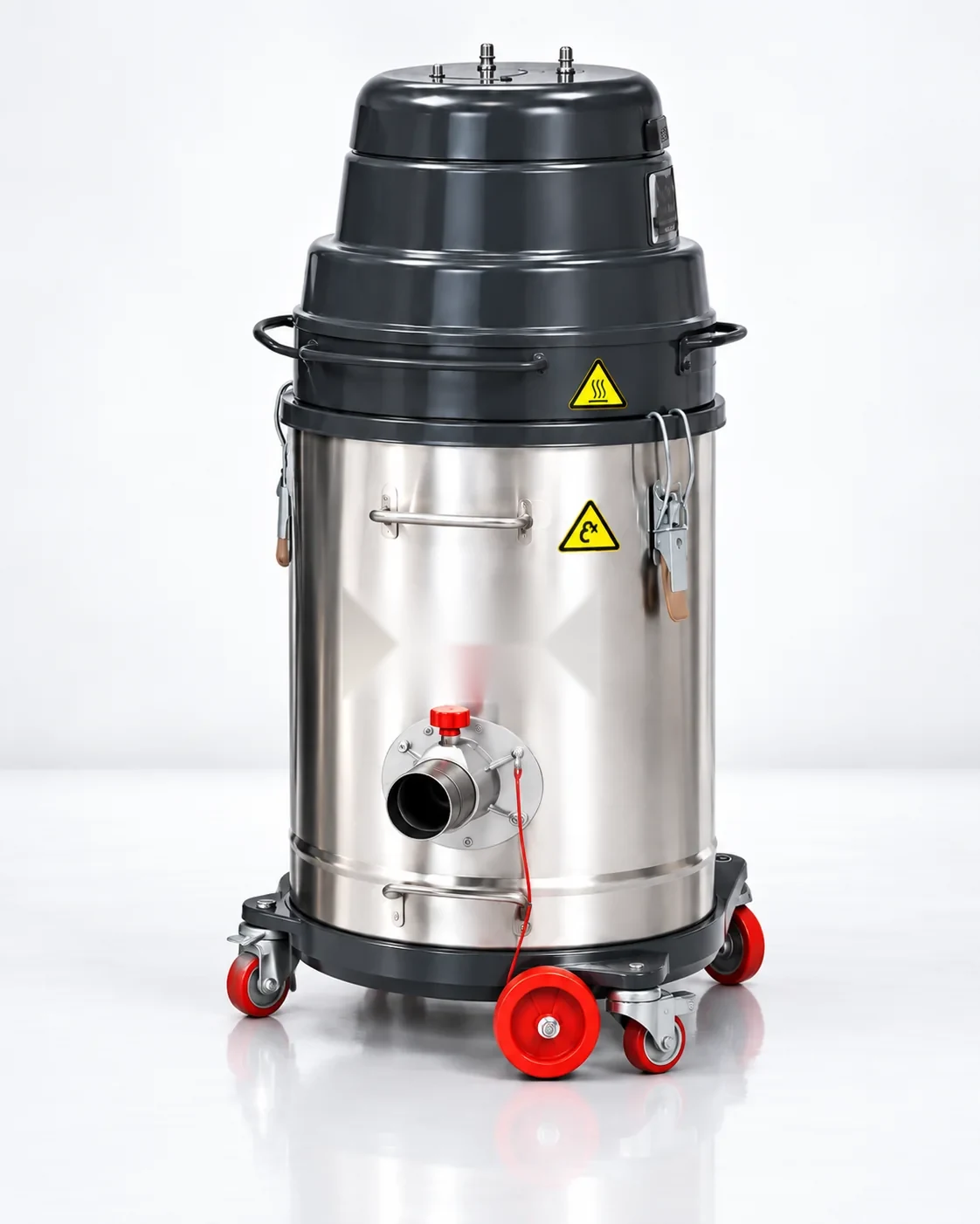 Aspirador compacto de polvo metálico, certificado ATEX, con depósito de recogida