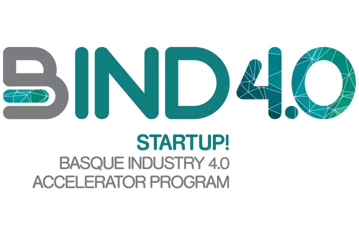 Logotipo del programa Bind 4.0, acelerador de startups de industria 4.0 del País Vasco