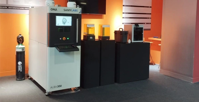 La ALBA 300 instalada en el espacio de AIDIMME en FIMMA + MADERALIA 2024